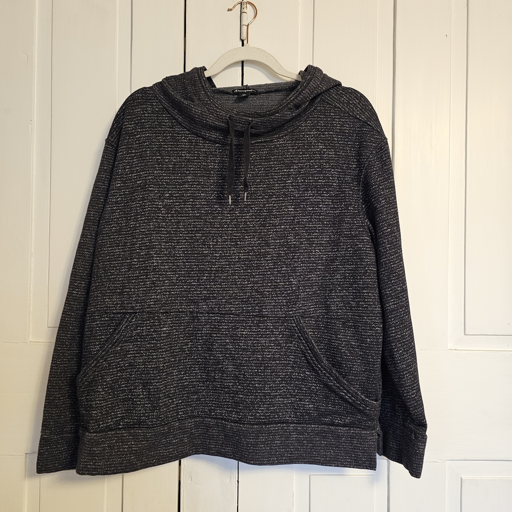 Champion Women's Black Charcoal Heather Pullover Hoodie